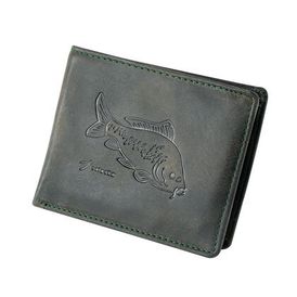 Pánská kožená peněženka KAPR tmavě zelená 1
