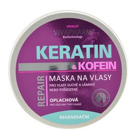 Keratinová maska na vlasy s kofeinem VIVAPHARM 1
