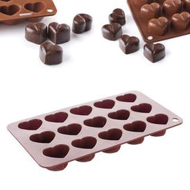 Silikonová forma na čokoládu Srdíčka, BANQUET 1