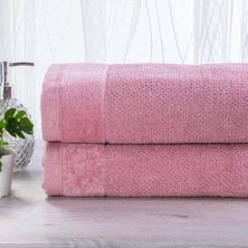 Sada 2 ks froté ručníků VITO růžová 50 x 90 cm 1