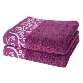 Sada 2 ks froté ručníků VENEZIA fialová   50 x 100 cm 1