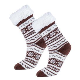 Ponožky na spaní BERIT hnědé, vel. 35 - 38 1