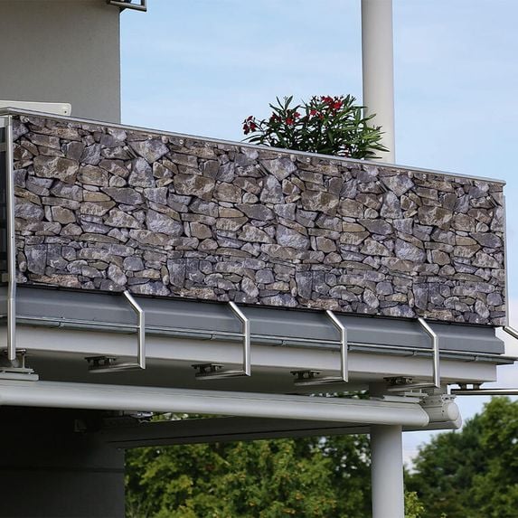 Balkonová zástěna KAMENY 85 x 500 cm 2