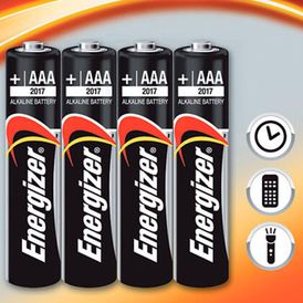 Alkalické baterie Energizer 4x AAA 1