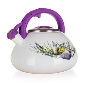 Smaltovaná pískací konviceí LAVENDER 3 l 1